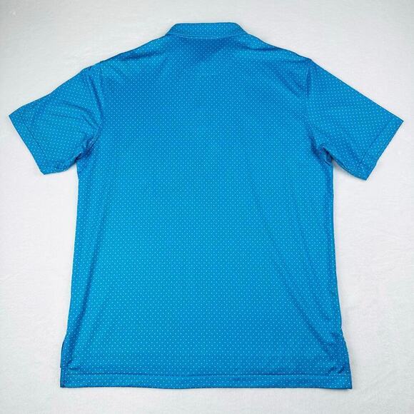 Peter Millar Men's Large Summer Comfort Blue Polka Dot Golf Polo Shirt NEW - Picture 9 of 12